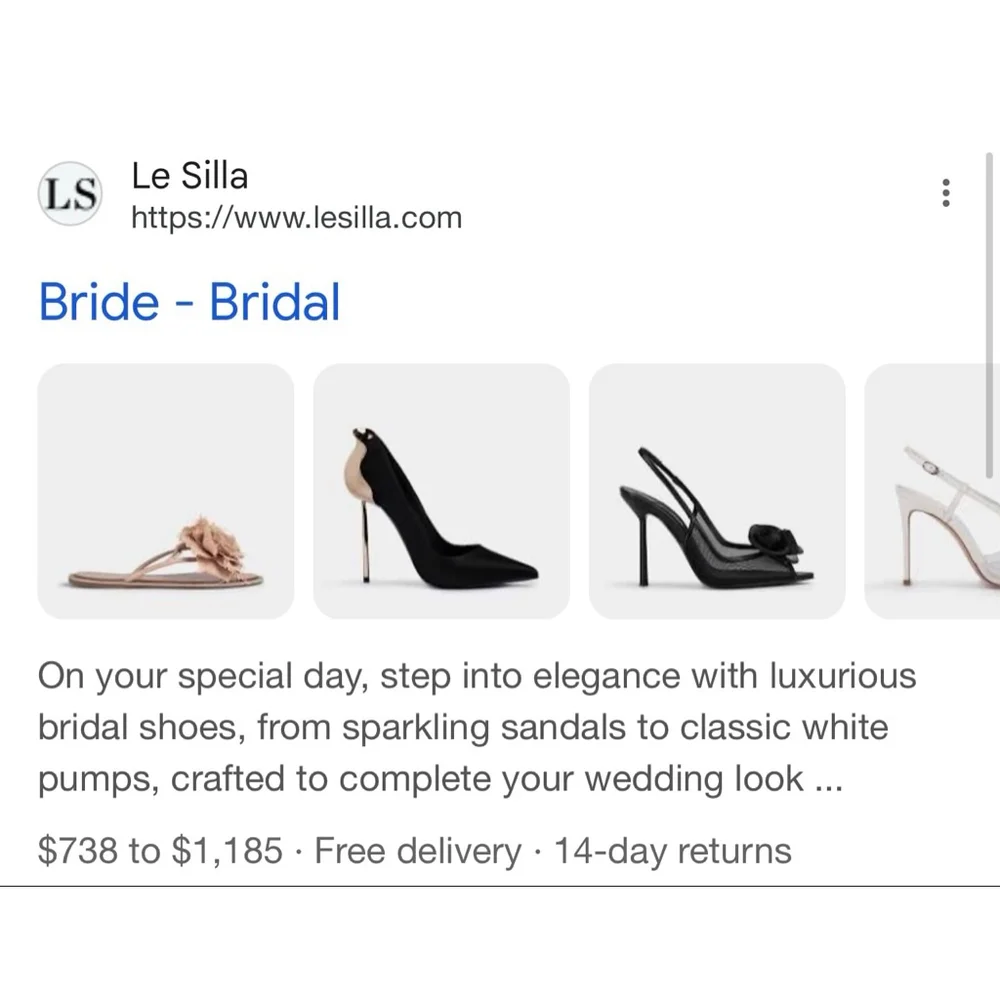 New Le Silla (Italian) Ivory Bridal Peep Toe Platform Heels Size 9.5/39.5